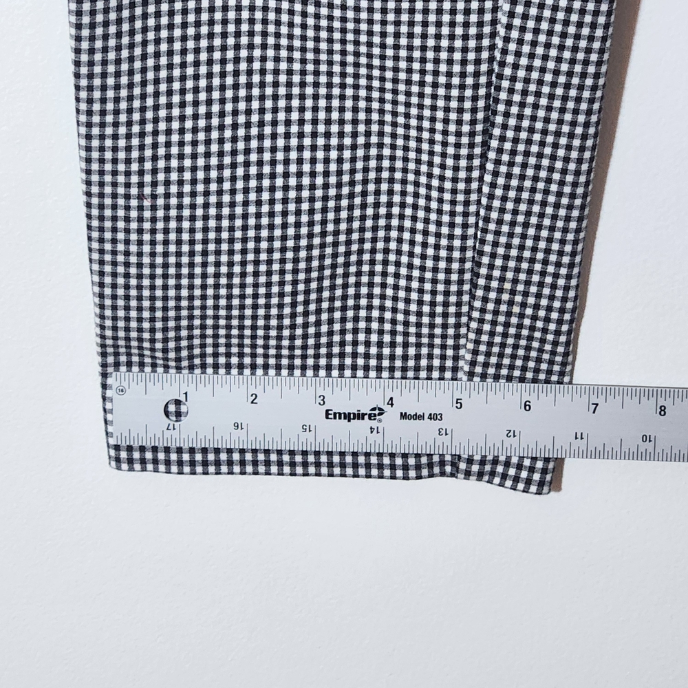 J. Jill Black and White Check Ankle Pants Size 8 - Picture 7 of 10